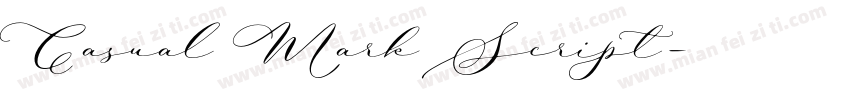 Casual Mark Script字体转换